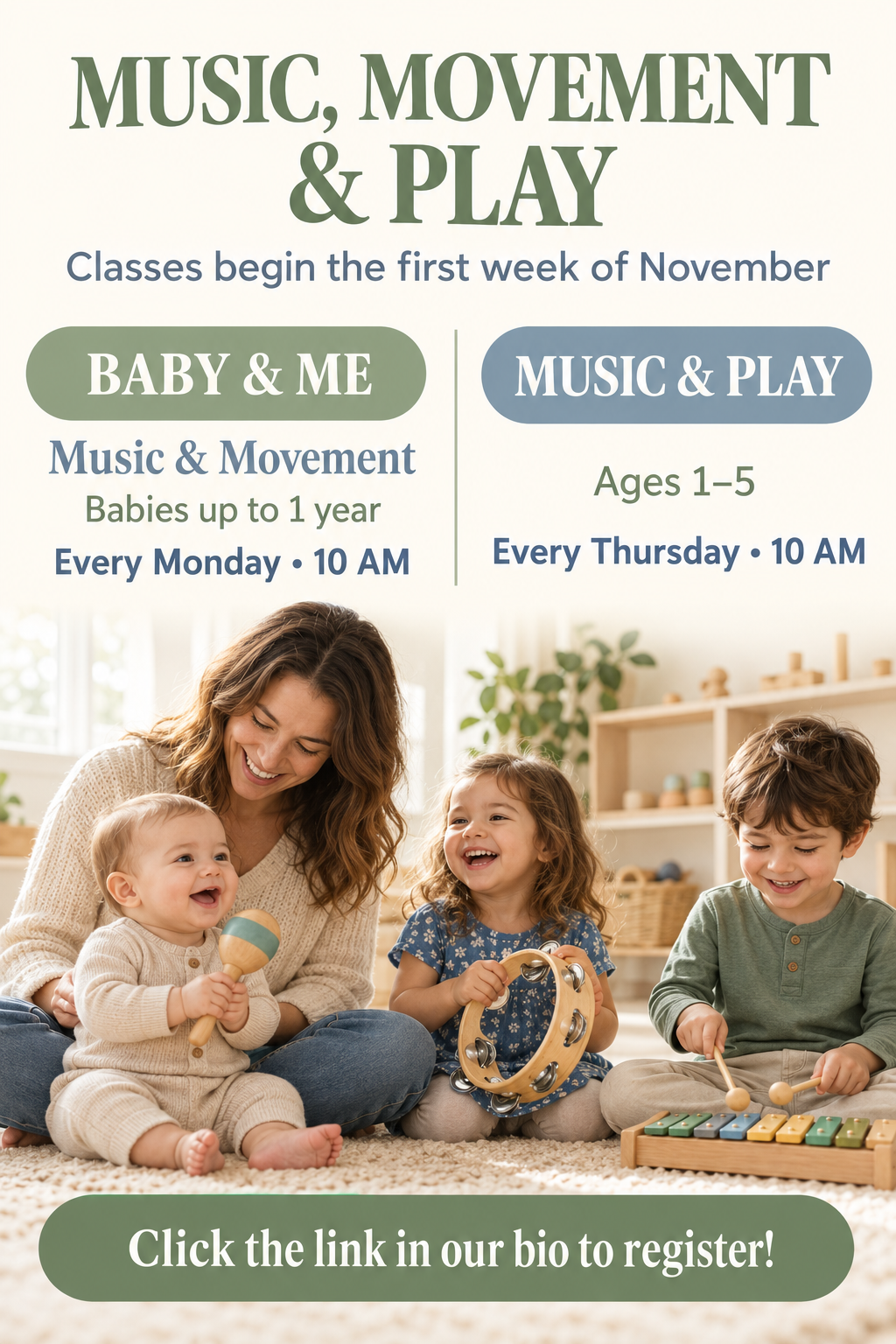 Music & play-1-5 year olds. Thursday November 5